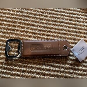 Coach leather bottle opener and keychain